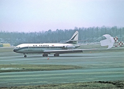 http://en.wikipedia.org/wiki/File:Air_France_Caravelle_with_parachute.jpg