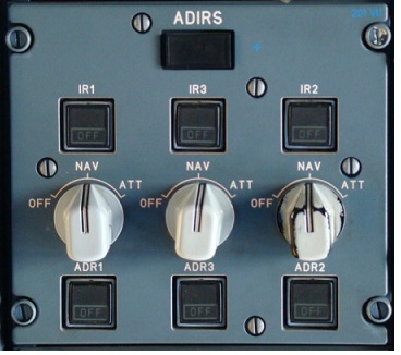 Inertial Reference System panel di Airbus A330